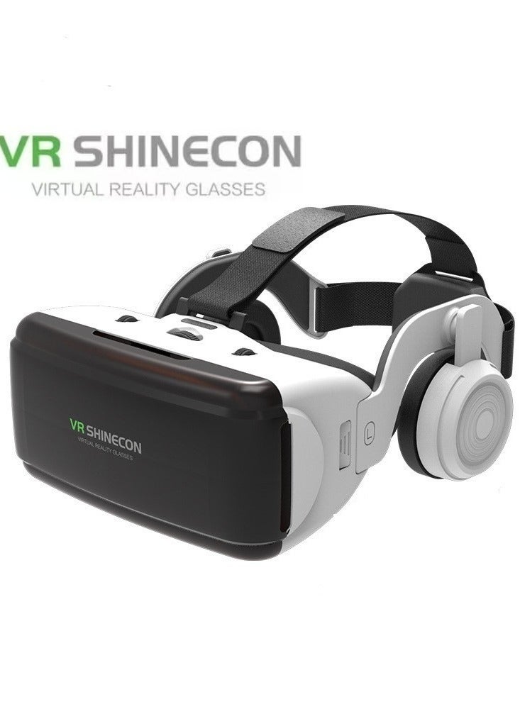 general Classic VR Goggles VR SHINECON 3D Virtual Reality Glasses Headset Version VR Glasses for TV, Movies & Video Games Compatible with iOS & Android Smartphone within 4.7-6.1inch Screen Phone, Blu-Ray Lenses Eye Protected, Soft & Comfortable Adjustable Distance, IMAX Giant Screen/Panoramic Roaming/ Immersive Games - Image 1