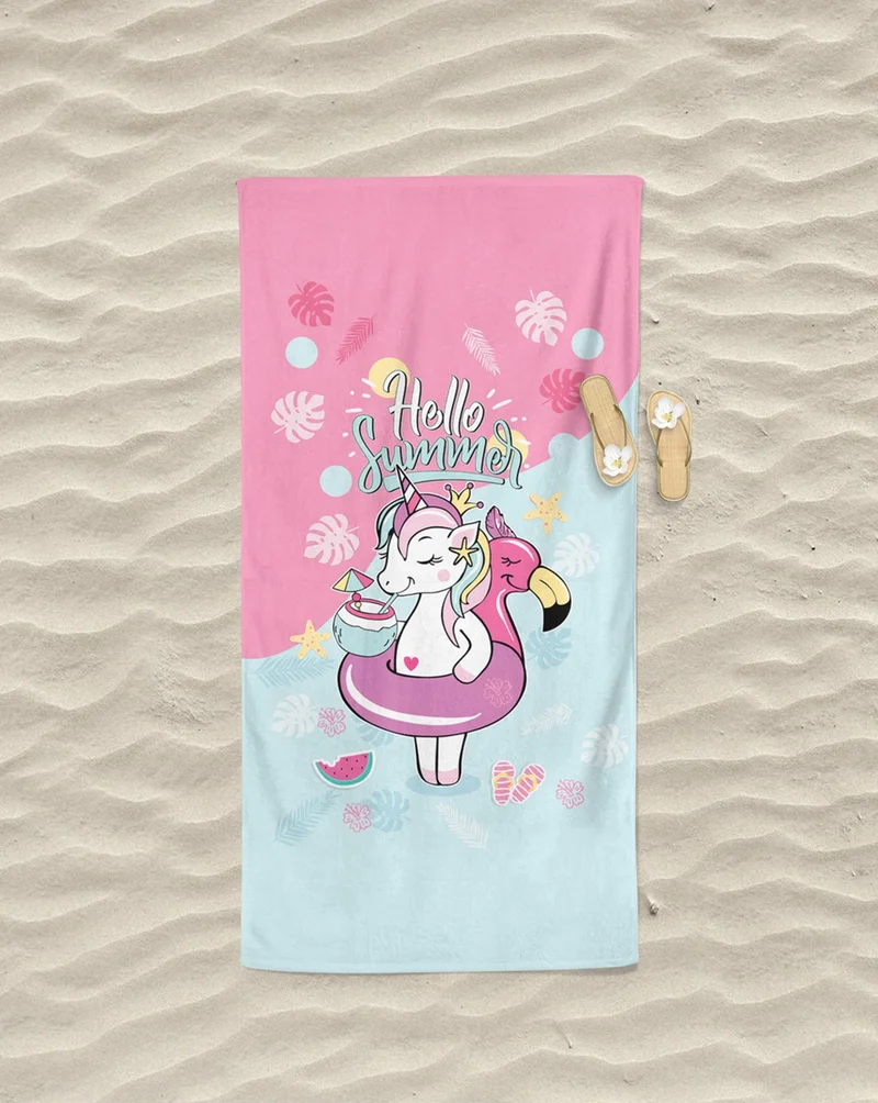 Eray Home Erays Home Erayshome Unicorn Children's Pattern Printed Beach Towel