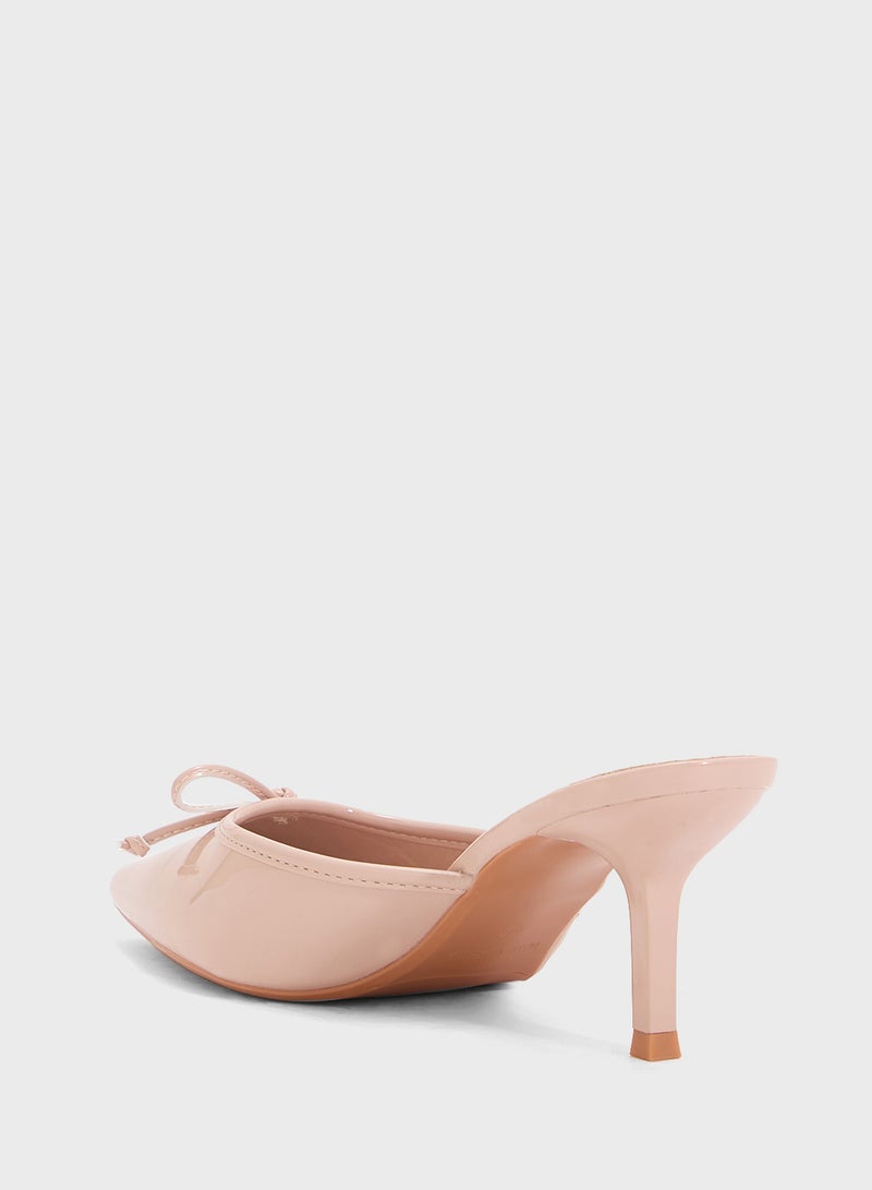 ELLA Heeled Mule With Buckle  - Image 3