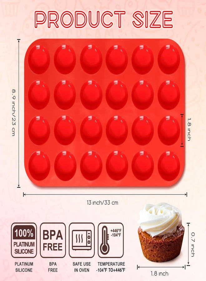 KINYFY 2 Pcs Muffin Pan Silicone Molds, Cupcake Pan Silicone Molds, Non-Stick Baking Molds for Making Muffin, Cakes, Cupcake, Tart, Chocolate - Image 2