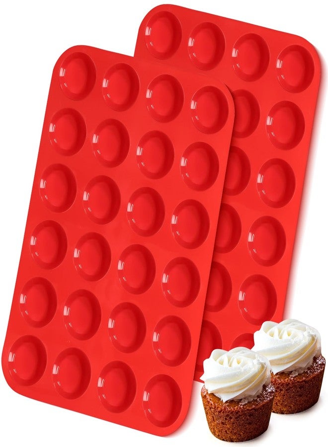 KINYFY 2 Pcs Muffin Pan Silicone Molds, Cupcake Pan Silicone Molds, Non-Stick Baking Molds for Making Muffin, Cakes, Cupcake, Tart, Chocolate - Image 1