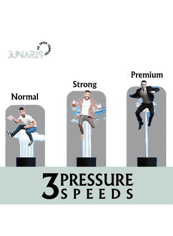 JUNARIS Portable Bidet For Travel Shattaf Set | Portable Shattaf Rechargeable Travel Camping Bidet Shower Sprayer (Plastic Bag 3.5L Foldable) with Traveling Bag – Traveler’s Shattaf Kit, USB Rechargeable, 1.2m Hose - Image 5