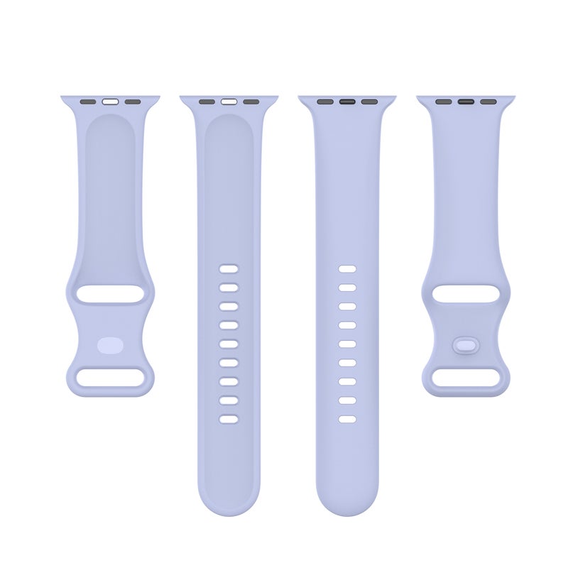 إيروريكس سوار ساعة سيليكون صغير الحجم لسلسلة ساعات Apple Watch 9 و8 و7 41 مم / Se 3 وSe 2 و6 وSe و5 و4 40 مم / 3 و2 و1 38 مم (بنفسجي) - Image 5