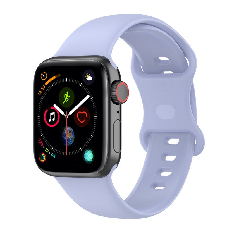 إيروريكس سوار ساعة سيليكون صغير الحجم لسلسلة ساعات Apple Watch 9 و8 و7 41 مم / Se 3 وSe 2 و6 وSe و5 و4 40 مم / 3 و2 و1 38 مم (بنفسجي) - Image 1