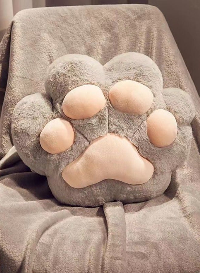 JCB CHIC Flannel Cartoon Animal Creative Cushion Blanket 2 in 1 Pillow Quilt Multifunctional Pillow Blanket Back Support Cushion Soft and Warm Nap Mat Cushions for Sofa Bed Office Chair(gray) - Image 1