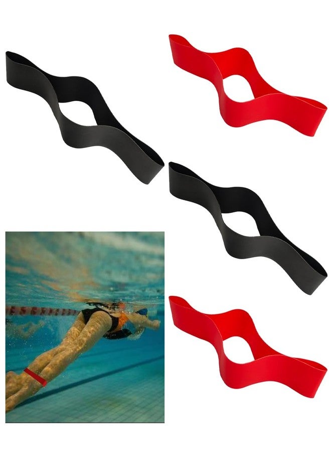 Toeloioh 4Pcs Rubber Ankle Strap for Swimming, Legs Resistance Exercise Swim Band, Swimming Ankle Strap, General Swimming Helper for Children and Adults - Image 1