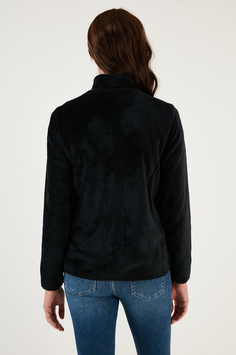 Lela Slim Fit Anti-Pilling Non-Pilling Soft Textured Zippered Fleece Cardigan Women's Cardigan 5907017 - Image 5
