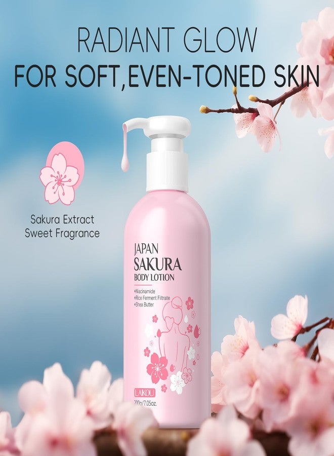 LAIKOU Japan Sakuara Body Care Set, Body Lotion, Hand Cream, Foot Cream, Underarm Beauty Cream for All Skin Types Non-Greasy Fast Absorbing Travel Size Daily Hydration for Dry & Rough Skin Body Care - Image 3