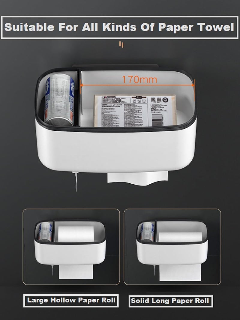 Tyzag Self Adhesive Toilet Paper Holder for Bathroom with Mobile Stand, Bathroom Accessories, Toilet Paper Roll Holder for Bathroom, Wall Mounted Tissue Paper Holder - Image 4