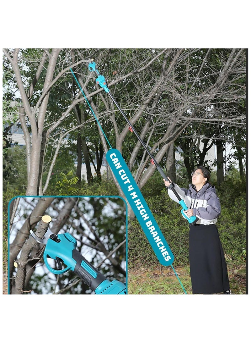 ZLH HITY Electric Pole Pruning Shears, Cordless Electric Pruning Shears Secateurs Brushless Portable Pruner, 2.0Ah Li-ion Battery Powered Garden Scissors with SK5 Blades & Angle Adjustment - Image 5