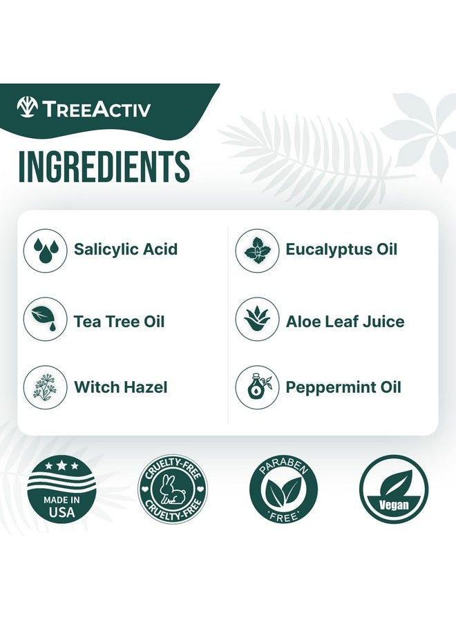 TreeActiv TreeActiv Body Acne Treatment Spray 4 fl oz, 2% Salicylic Acid Spray, Back Acne Spray, Tea Tree Oil Spray with Aloe Vera, Body Acne Spray, Back Acne Solution, Butt Acne Clearing Treatment, 1000+ Uses  - Image 5