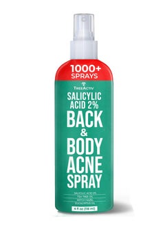 TreeActiv TreeActiv Body Acne Treatment Spray 4 fl oz, 2% Salicylic Acid Spray, Back Acne Spray, Tea Tree Oil Spray with Aloe Vera, Body Acne Spray, Back Acne Solution, Butt Acne Clearing Treatment, 1000+ Uses  - Image 1