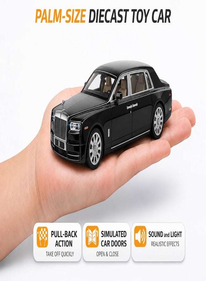 Royals hub Rolls Royce Phantom 1:36 Scale Model Car Exclusive Alloy Metal Car Die-cast Scale Model Pullback Toy with Openable Doors & Light Music Best Gifts Toys Kids【Colors as Per Stock】 - Image 3