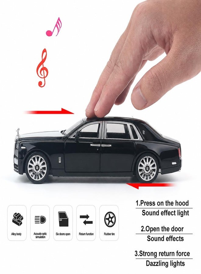 Royals hub Rolls Royce Phantom 1:36 Scale Model Car Exclusive Alloy Metal Car Die-cast Scale Model Pullback Toy with Openable Doors & Light Music Best Gifts Toys Kids【Colors as Per Stock】 - Image 2