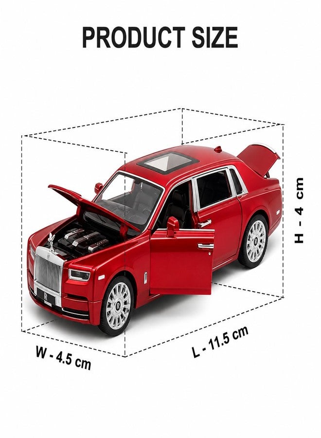 Royals hub Rolls Royce Phantom 1:36 Scale Model Car Exclusive Alloy Metal Car Die-cast Scale Model Pullback Toy with Openable Doors & Light Music Best Gifts Toys Kids【Colors as Per Stock】 - Image 4