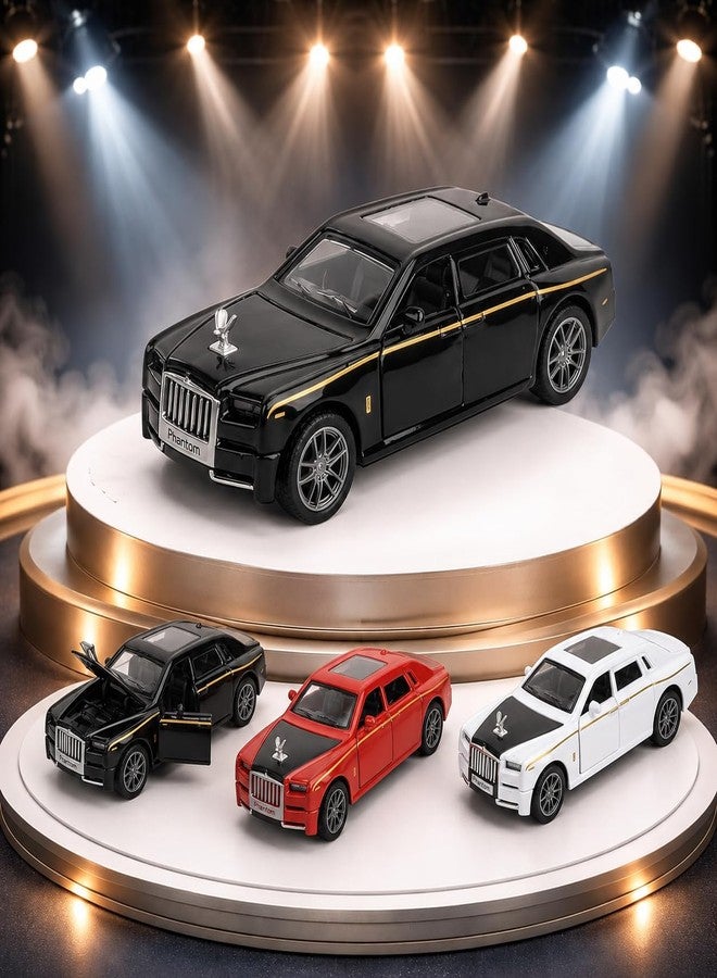 Royals hub Rolls Royce Phantom 1:36 Scale Model Car Exclusive Alloy Metal Car Die-cast Scale Model Pullback Toy with Openable Doors & Light Music Best Gifts Toys Kids【Colors as Per Stock】 - Image 1