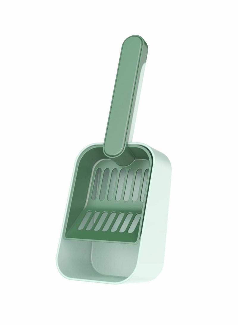 مغرفة رمل قطط متينة مع حامل مجرفة عميقة سعة كبيرة لجميع أنواع القطط سهلة الاستخدام والتنظيف - Image 1