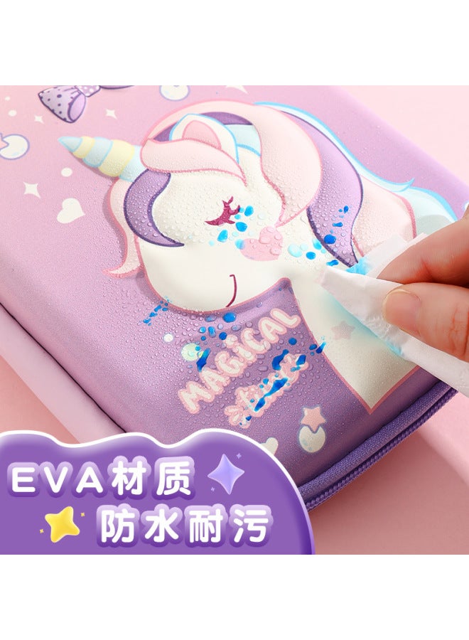 3D Three-Dimensional Unicorn Pencil Case, High-Looking Stationery Box, Primary School Student Multi-Functional Large-Capacity Pencil Case Cross-Border Wholesale - Image 5
