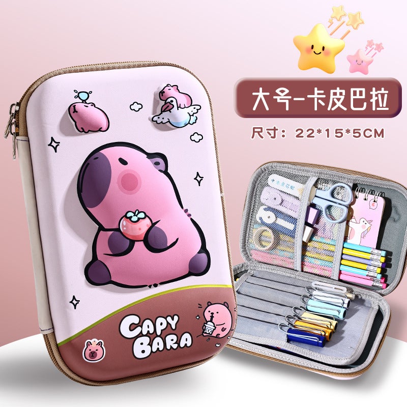 3D Three-Dimensional Unicorn Pencil Case, High-Looking Stationery Box, Primary School Student Multi-Functional Large-Capacity Pencil Case Cross-Border Wholesale - Image 1