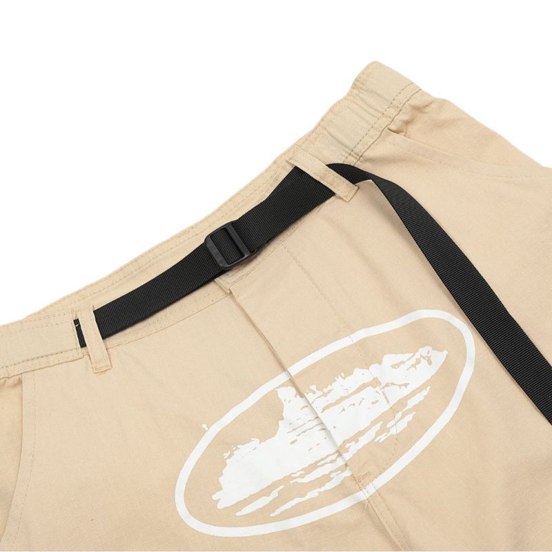 Corteiz Shorts Alcatraz Island Printed Caution Pants Casual Shorts High Street Casual Multi-Pocket Men And Women - Image 5