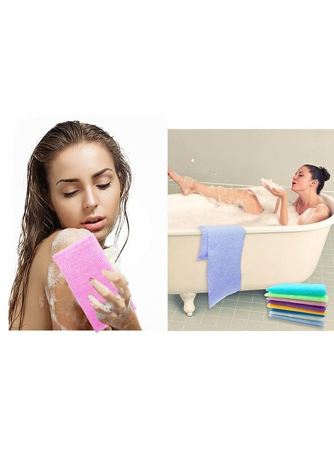 Cshangzei - 8 Pcs 35 Inch Exfoliating Bath Clothbeauty Skin Bath Wash Towelnylon Shower Washcloth Body Scrubber Loofah For Women And Men - Image 1