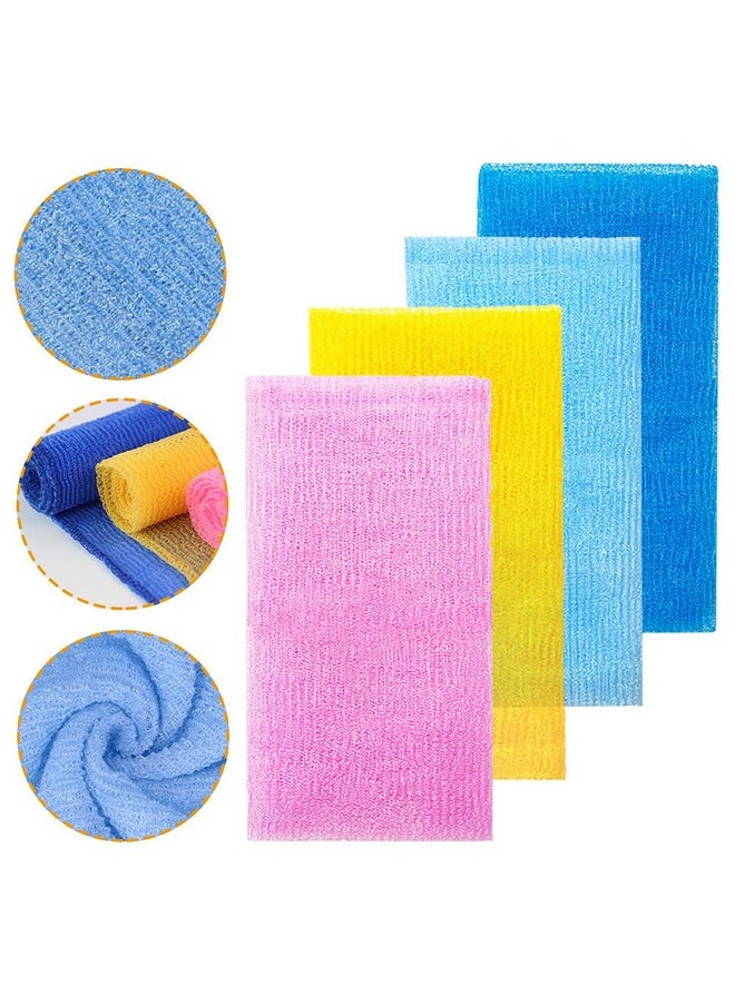 Cshangzei - 8 Pcs 35 Inch Exfoliating Bath Clothbeauty Skin Bath Wash Towelnylon Shower Washcloth Body Scrubber Loofah For Women And Men - Image 1