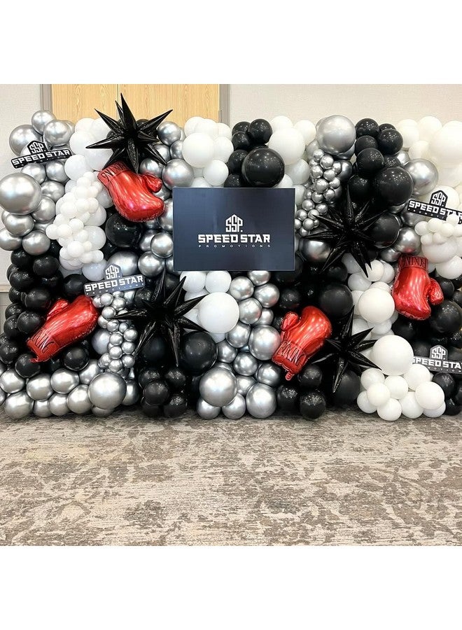 CYMYLAR 6pcs Boxing gloves balloons for Boxing, kick-boxing, Fighting, Wrestling party decorations.sport Boxer mylar balloons birthday party decoration supplies  - Image 4
