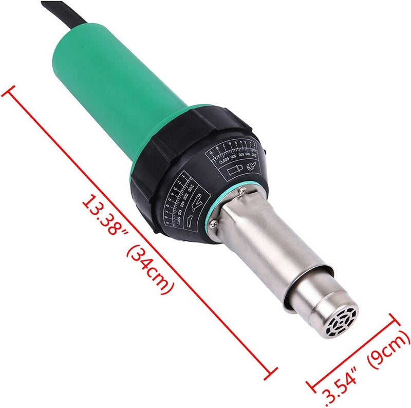 ANDOER 1600W Hot Air Welding Machine Kit Plastics Heat-Welders Tools Set With Welding Speed Nozzle & Roller Rod - Image 4