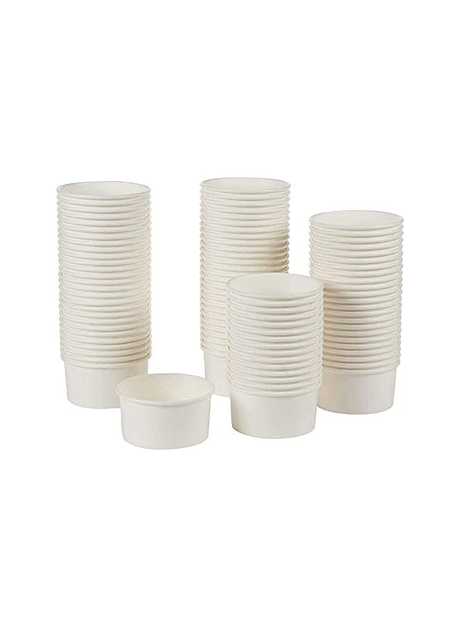 S-TOP 10 oz Paper Ice Cream Cups With Lid Dessert Bowls, White (Pack of 25) - Hot & Cold Food Safe, Leak-Resistant Paper Cups for Ice Cream, Soup, Frozen Yogurt - Image 2