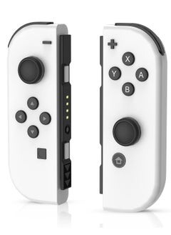 KASTWAVE Joy Cons Wireless Controller for Nintendo Switch, L/R Controllers Replacement Compatible with Nintendo Switch/Lite/OLED, Joystick with Wake-up/Screenshot/Dual Vibration (New White)  - Image 1
