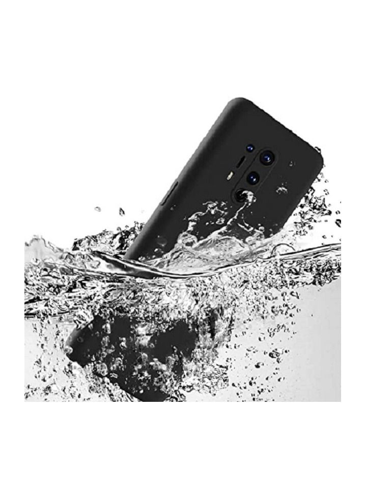 vesus Oneplus 8 pro - Soft TPU Silicone Flexible Rubber [Camera Protective] Cover (Black) - Image 2
