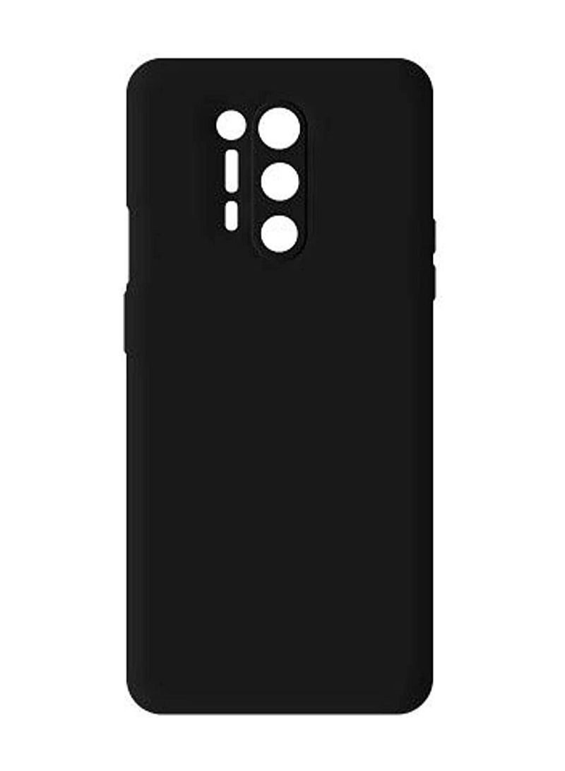 vesus Oneplus 8 pro - Soft TPU Silicone Flexible Rubber [Camera Protective] Cover (Black) - Image 1