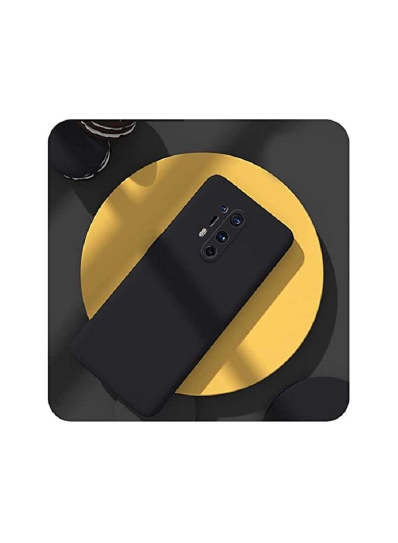 vesus Oneplus 8 pro - Soft TPU Silicone Flexible Rubber [Camera Protective] Cover (Black) - Image 3