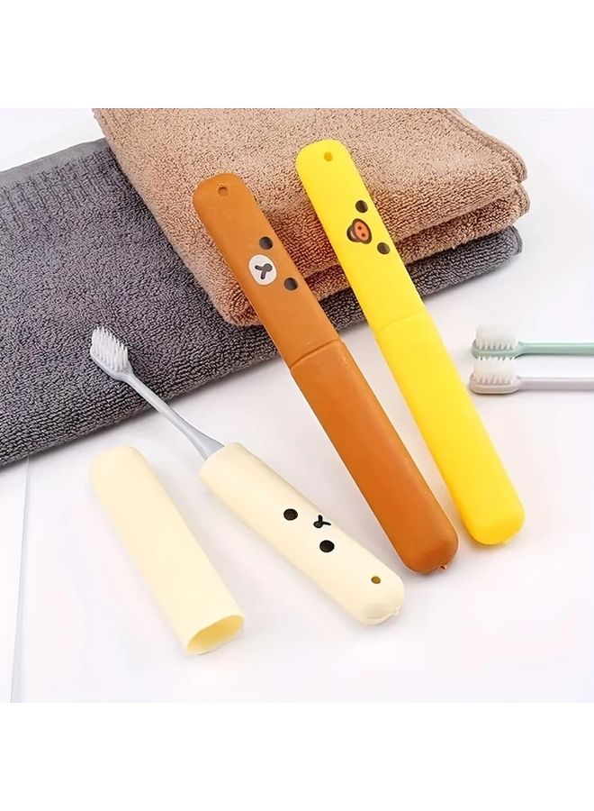 3pcs Travel Toothbrush Set Portable Breathable Toothbrush Cover Household - Image 1