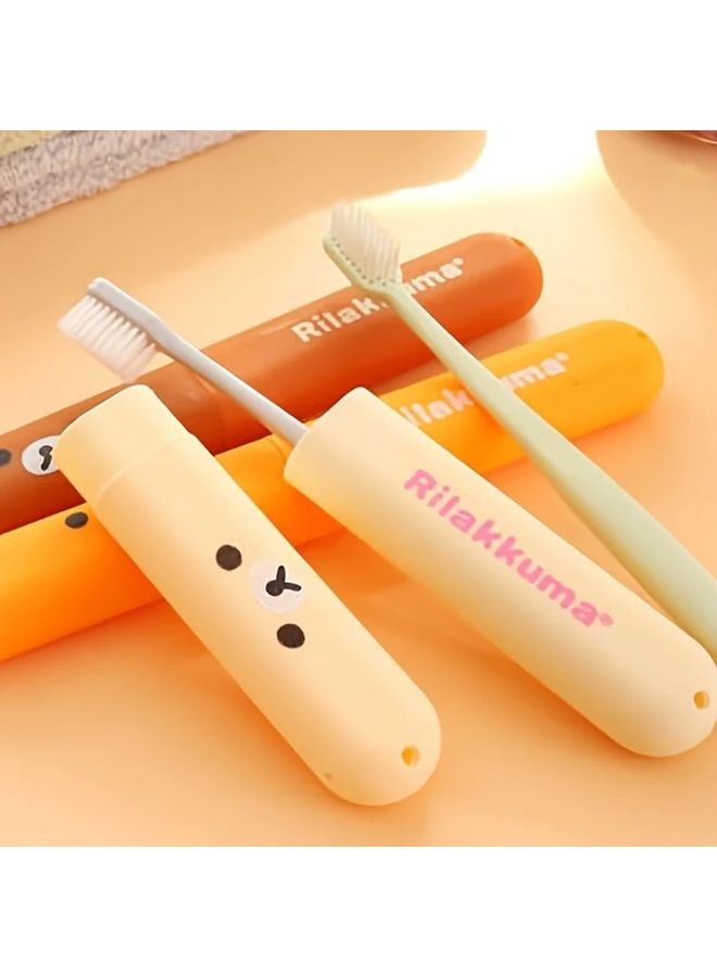 3pcs Travel Toothbrush Set Portable Breathable Toothbrush Cover Household - Image 2