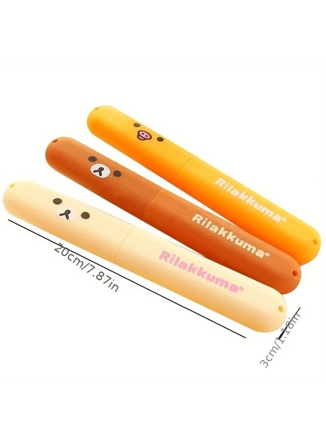 3pcs Travel Toothbrush Set Portable Breathable Toothbrush Cover Household - Image 4