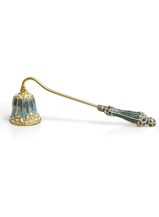 S-TOP Candle Snuffer, Elegant Royal Style Candle Wick Snuffer, Candle Snuffer with Pearl Inlay Craftsmanship for Safe, Smoke-Free Candle Putting Out, Home Decor Accessory (Royal Turquoise) - Image 1