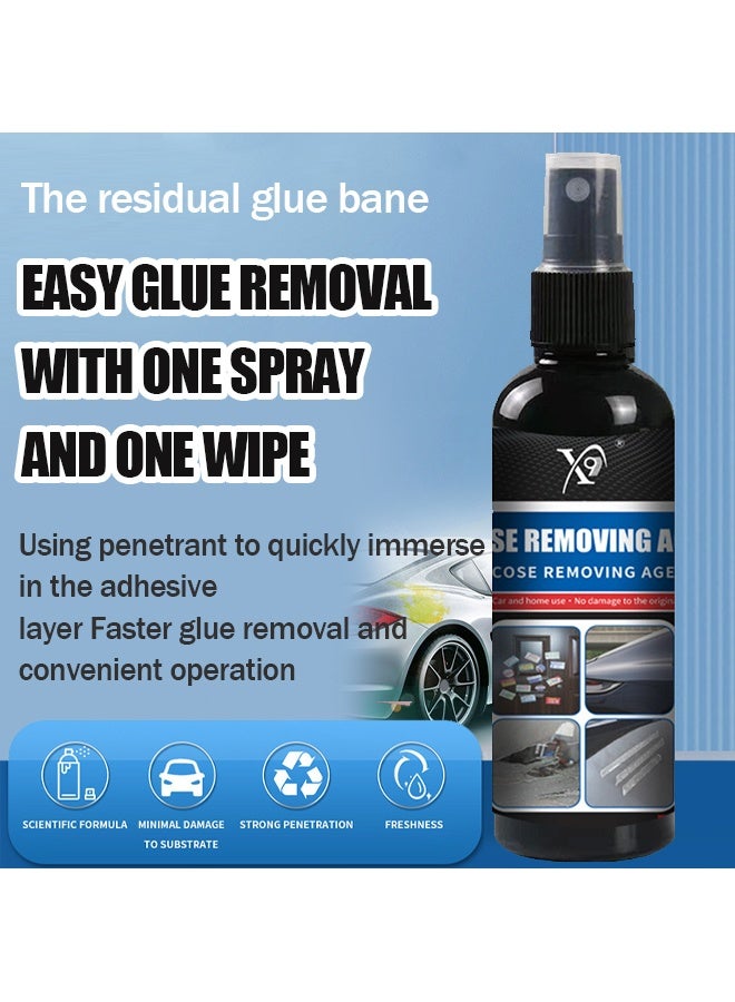 X9 Adhesive Remover Cleaner Spray for Removing Decals Stickers Tape Labels Glue Residue on Vehicles Boats RVs Brick Concrete Wall Window Furniture and More 100ml - Image 3
