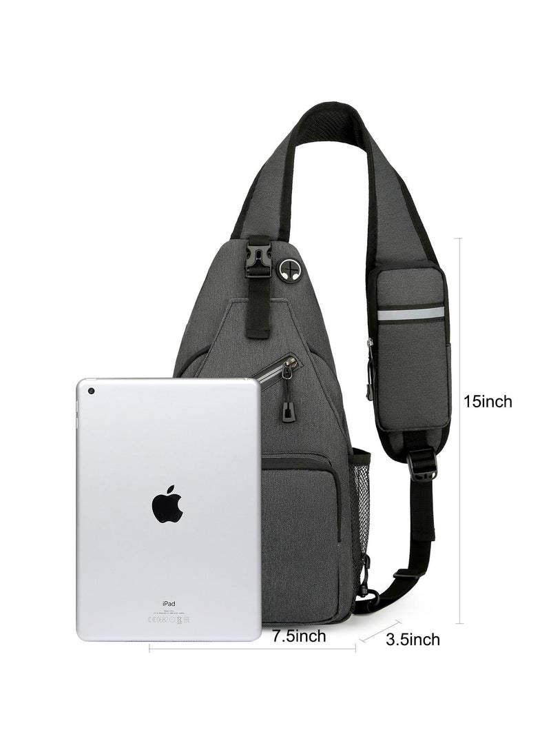 Flushrenic Men's crossbody bags, chest bags, backpacks, travel and hiking backpacks, sports bags, small crossbody bags, chest bags, waist bags, and crossbody bags, suitable for outdoor hiking and travel. - Image 2