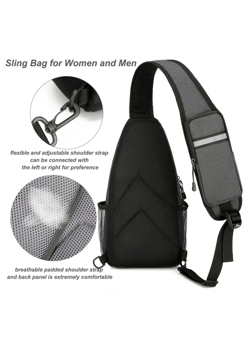 Flushrenic Men's crossbody bags, chest bags, backpacks, travel and hiking backpacks, sports bags, small crossbody bags, chest bags, waist bags, and crossbody bags, suitable for outdoor hiking and travel. - Image 5