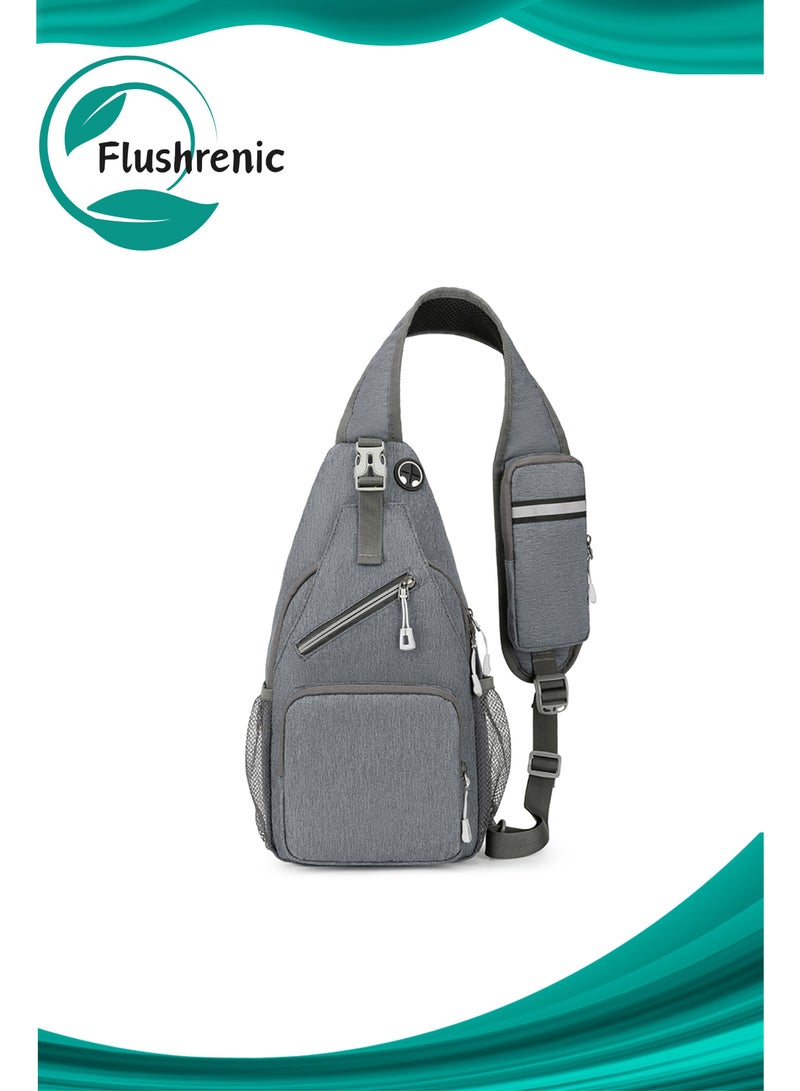 Flushrenic Men's crossbody bags, chest bags, backpacks, travel and hiking backpacks, sports bags, small crossbody bags, chest bags, waist bags, and crossbody bags, suitable for outdoor hiking and travel. - Image 1