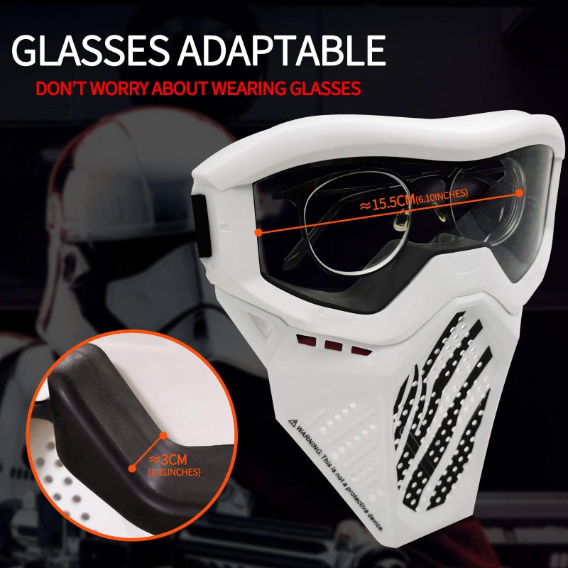 Surper 2 Pack Tactical Mask Compatible with Nerf Rival, Apollo, Zeus, Khaos, Atlas, Artemis Blasters Rival Mask - Image 3