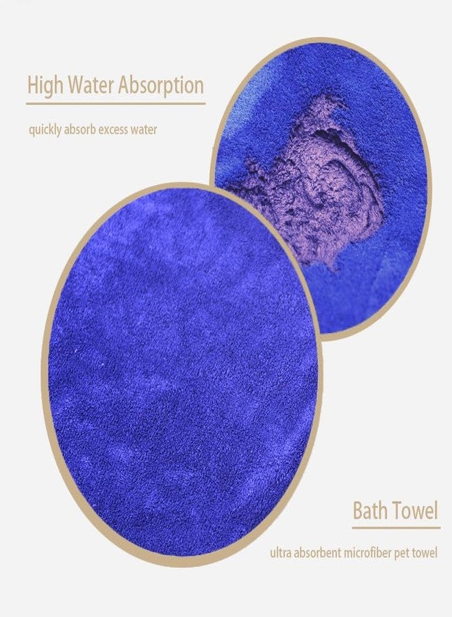 AIWEK Super Absorbent Microfiber Dog Towels - Soft Pet Grooming Towel for Drying & Bathing Large, Medium or Small Dogs - 42.5" x 27.5" Perfect for Pet Shower & Pet Supplies! Blue - Image 4