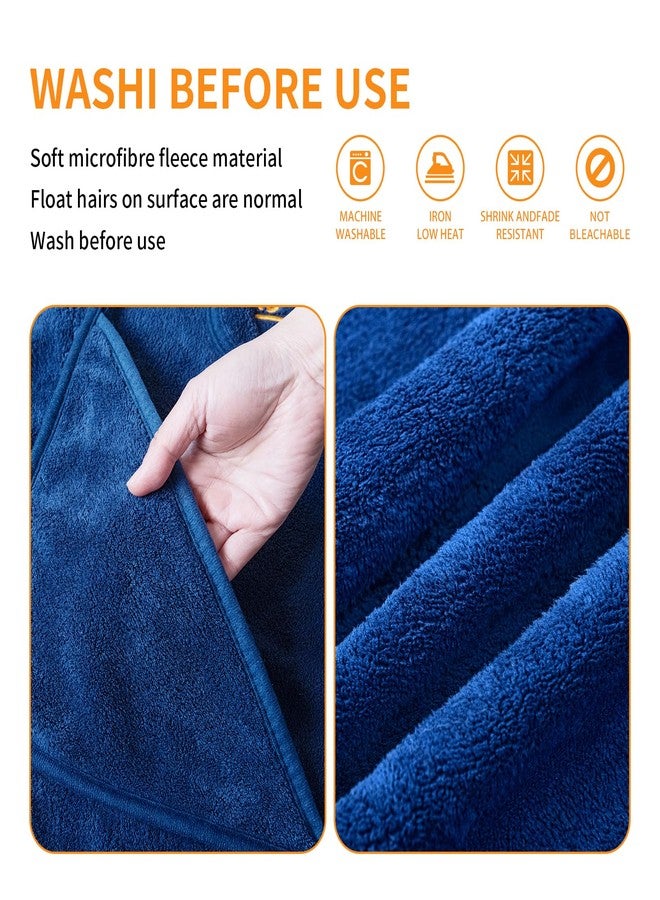 AIWEK Super Absorbent Microfiber Dog Towels - Soft Pet Grooming Towel for Drying & Bathing Large, Medium or Small Dogs - 42.5" x 27.5" Perfect for Pet Shower & Pet Supplies! Blue - Image 2