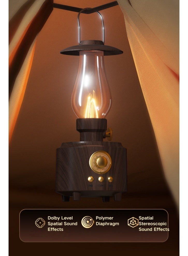kangchoice Portable Lightweight Speaker, Vintage Kerosene Table Lamp with Bluetooth Speaker, Infinitely Dimmable Rechargeable LED Lights for Bedroom, IPX4 Waterproof Bedside Lamps for Camping Party Trip Picnic Holiday, Home Decor Gift - Image 2