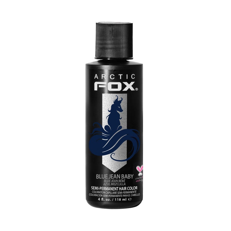 ARCTIC FOX Vegan and Cruelty-Free Semi-Permanent Hair Color Dye (4 Fl Oz, BLUE JEAN BABY) - Image 1