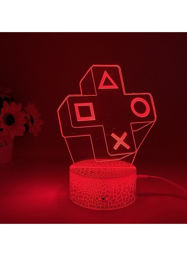 Generic 7-Color Electric Gaming Atmosphere Lamp - Stunning 3D Illusion Night Light with Remote Control, Eye-Caring LED, USB/Battery Powered, Perfect for Game Rooms, Bedrooms, and Gamer Gifts  - Image 4