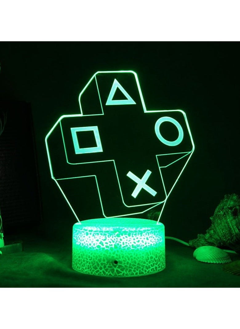 Generic 7-Color Electric Gaming Atmosphere Lamp - Stunning 3D Illusion Night Light with Remote Control, Eye-Caring LED, USB/Battery Powered, Perfect for Game Rooms, Bedrooms, and Gamer Gifts  - Image 5
