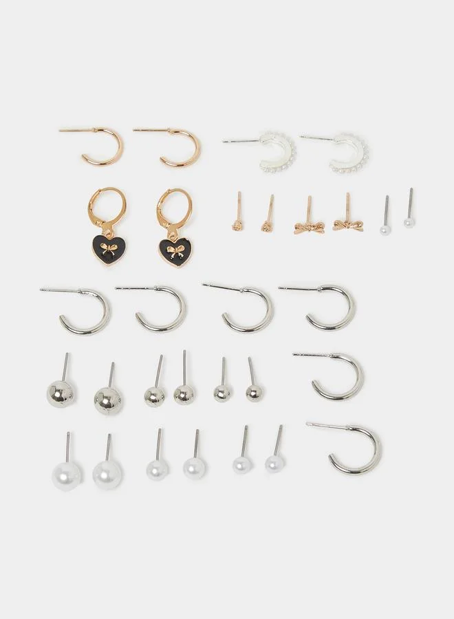 Styli Set of 15 - Half-Hoop and Stud Earrings