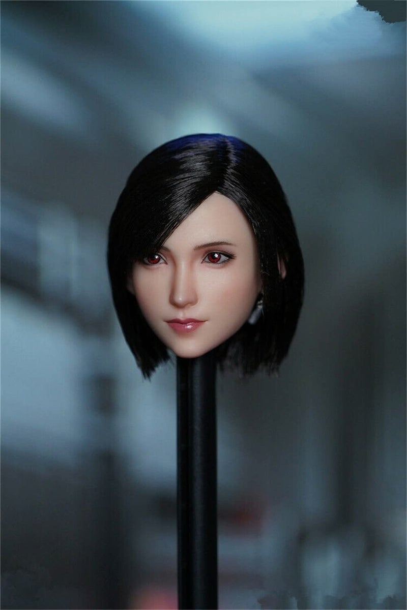 Fremego 1/6 Scale Female Head Sculpt,Fantasy Girl Planted Hair Head Carved for 12inch Female Phicen TBLeague Action Figure Body (Short Hair) - Image 4